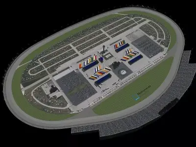 Chicagoland Speedway Game Ready Low-poly 3D model