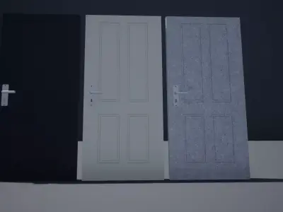 Door-wood door Free low-poly 3D model