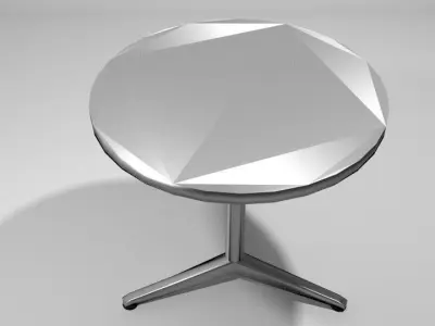Circle Aluminum Table 3D model