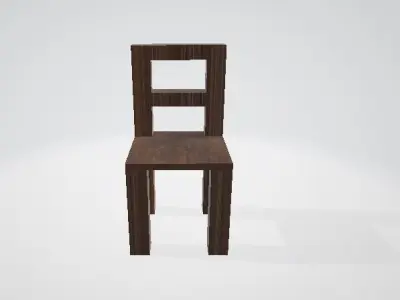 Wooden chair Free low-poly 3D model purchase
