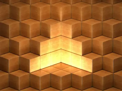 Perfect cube array background Low-poly 3D model