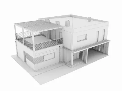 modern Residential house 3D model get