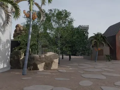 Castle Landscape Layout 3D model