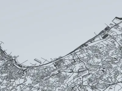 Algiers Road Network and Streets 3D model