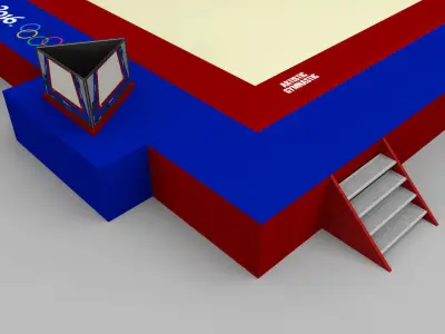 Artistic Gymnastic floor low poly Low-poly 3D model