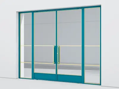 Aluminium door 348 3D model