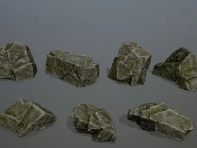 Rock Set 17 Low-poly 3D model