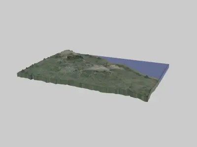 La Plata City Low-poly 3D model