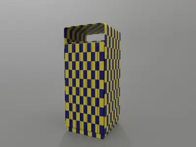 Modern Timber Street bin Vol 01  Game Ready PBR 3D model Low-poly 3D model