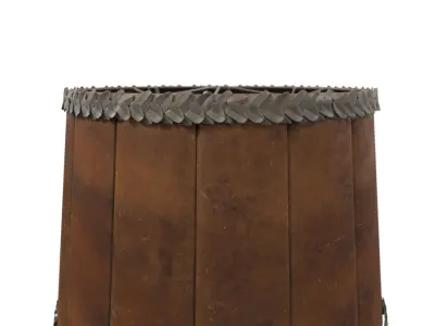 Large 1920s Pleated Mica Lamp Shade PBR 3D model