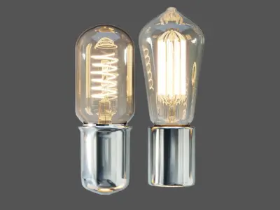 LAMPS SET two light bulbs 3D model