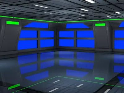 Sci Fi Room 3D model 65