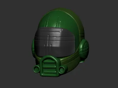 helmet high poly sculpt 3d printable ver 7 3D model 3D model 64