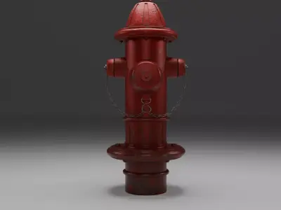Fire Hydrant Low-poly 3D model