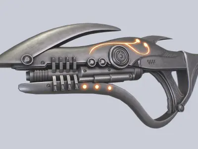 Alien blaster Low-poly 3D model