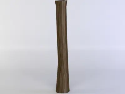 Fence segment pole Low-poly 3D model