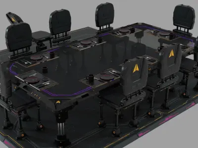 Y2J Table Set 3D model