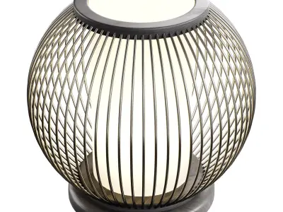 Bamboo Desk Lamp 3D model