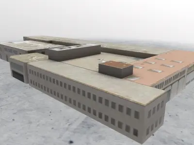 LFMN Technical Building Low-poly 3D model
