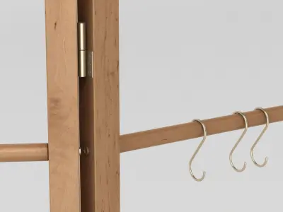 Wooden Rack 3D model