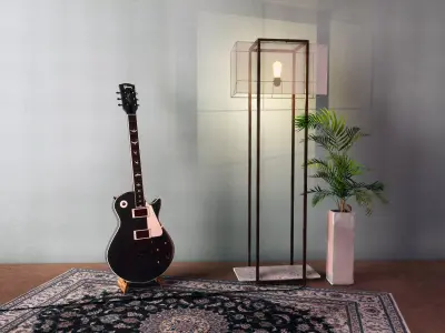 Electric Guitar - Gibson les paul model Free 3D model