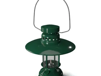Sonoma Green Patio Lantern PBR 3D model