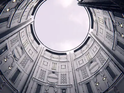 Hangar 06 Sci-Fi PBR Low-poly 3D model