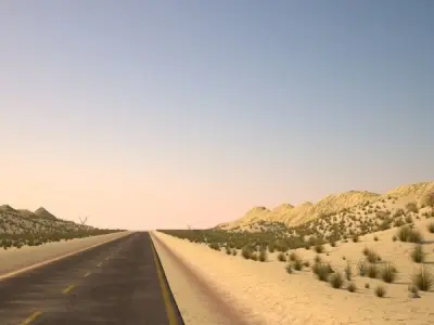Desert road 3D model