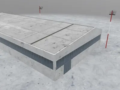 EDDH Hangar G Low-poly 3D model