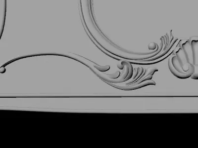 bed headboard and footboard 3D model