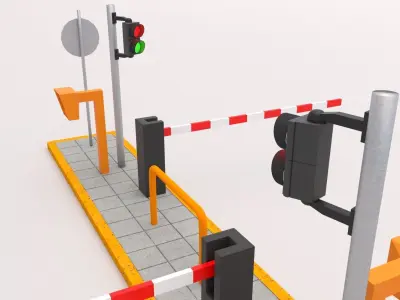 Parking Barrier 3D model
