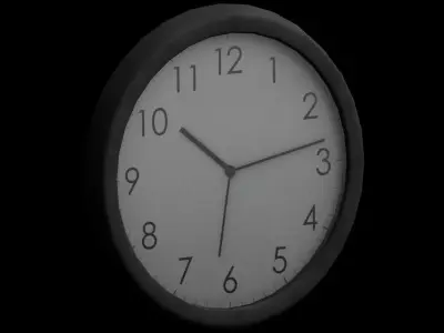 Wall Clock 01 Low-poly 3D model