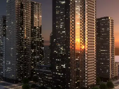 City Block Type B20 3D model