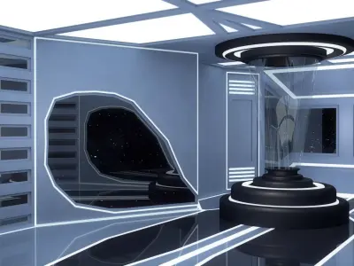 Sci Fi Room Low-poly 3D model shop