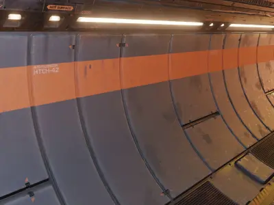 4 Sci-fi corridor trim sheet textures Low-poly 3D model