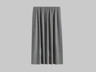 Curtain with Classic Window 3D model