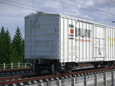  Sliding Door Rail Boxcar X58 White 