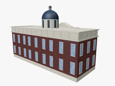 Cartoon City Hall 3D model