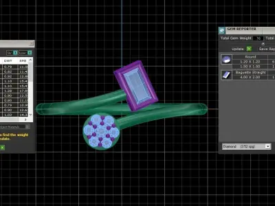 Solitaire Women Light Weight Band Ring 3D print model