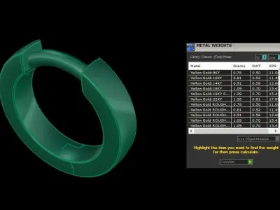 Earring Hoop SMALL SIZE 7mm Inside Diameter  3D print model