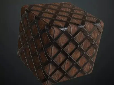 Contemporary Fine Strip Wood Flooring PBR Texture