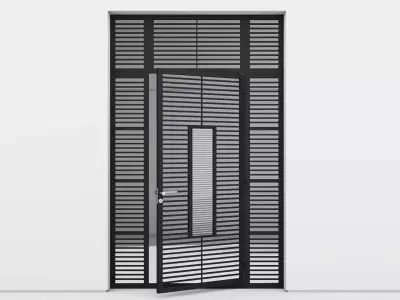Aluminium door 75 3D model