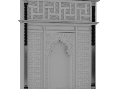 islamic arabic windows architectural element set 582 3D model