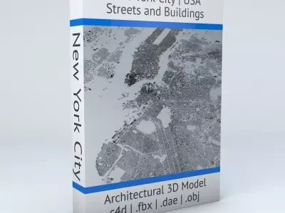 New York City 5 Boroughs Jersey Newark Streets and Buildings 3D model