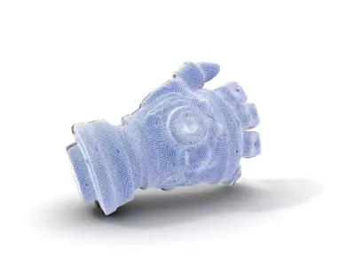 Futuristic Cybernetic Glove Model Pack Low-poly 3D model