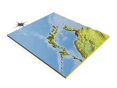 Japan High resolution 3D relief maps 3D model