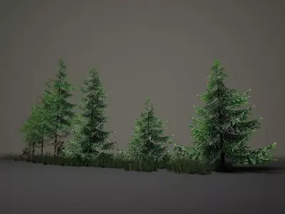 Tree Pine Asset Low-poly 3D model