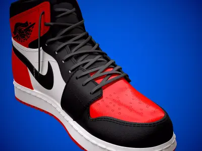 Jordan 1s Low-poly 3D model