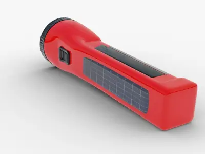  Flashlight LED Solar Power 3D model