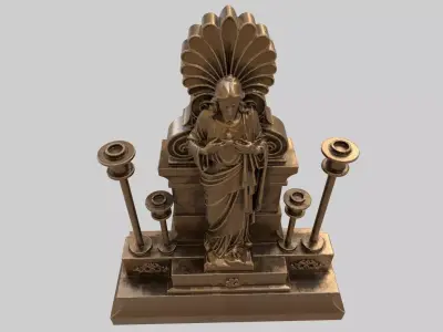 jesus candle holder hi poly 3D model